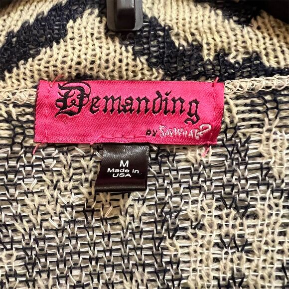 Demanding Women's Tribal Print Open Front Cardigan Sweater Size M - Picture 3 of 6